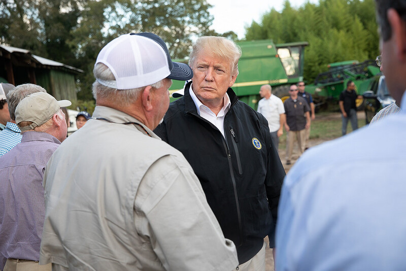 President Trump tours farm damage in Florida and Georgia Trump Hurricane Farm