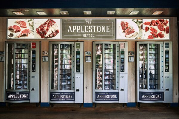 Vending Machine that offers ribeyes, etc. Meat Vending Machine