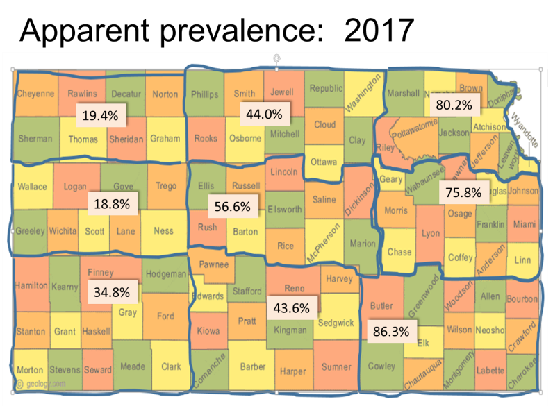 Anaplasmosis map -- Kansas Anaplasmosis-map-Kansas