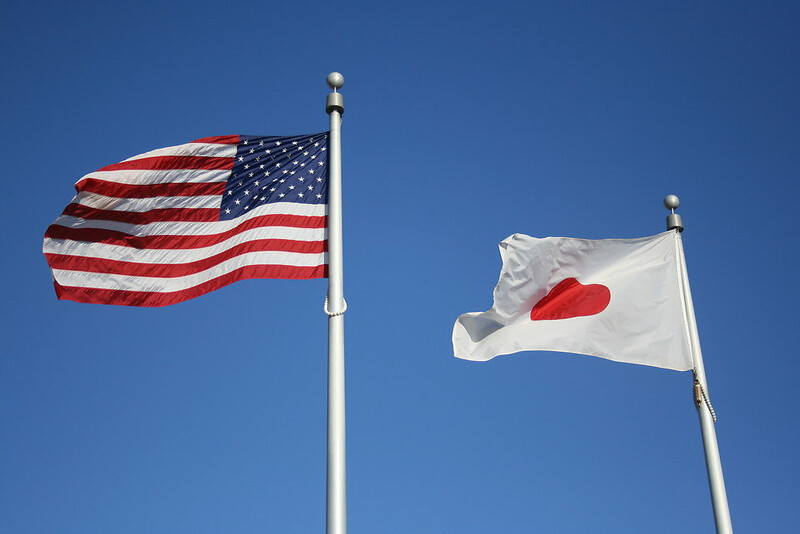 US and Japan Flags