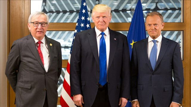 President Trump with EU leadership EU & US
