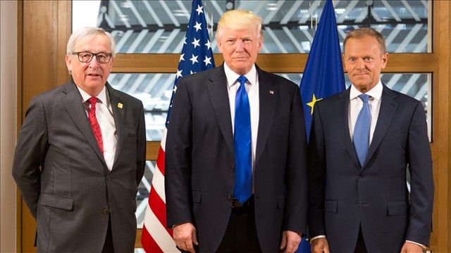 President Trump with EU leadership EU & US