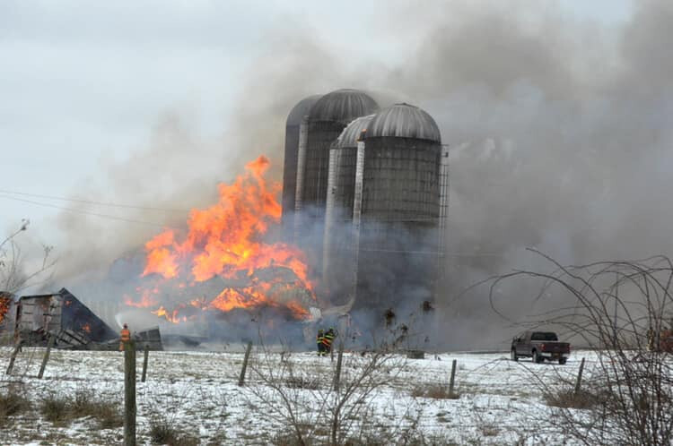 Trenton New York Barn Fire