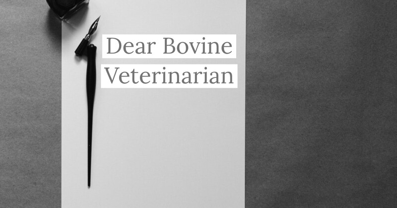 Dear Bovine Veterinarian